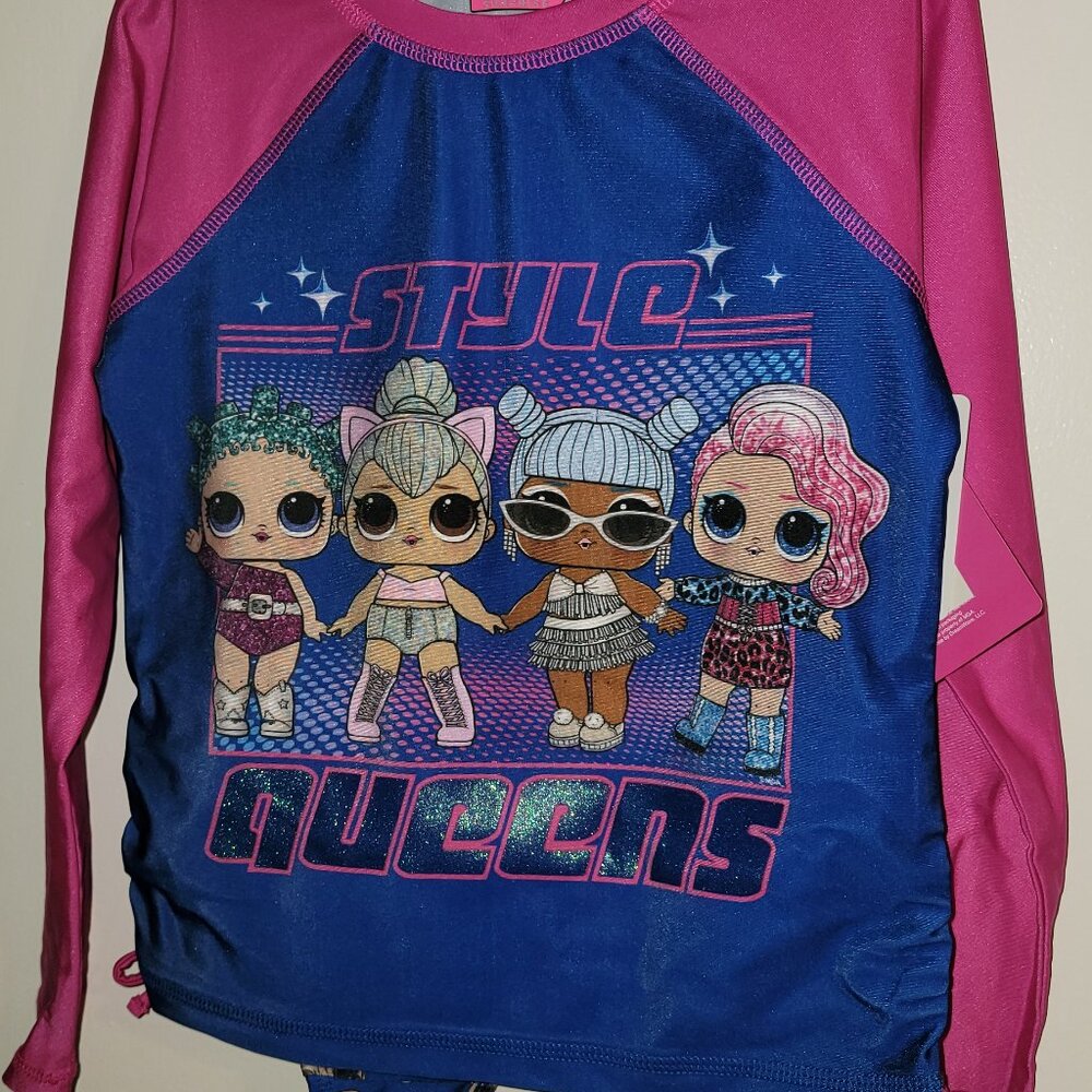Girls size 8 | 2 Piece Swimsuit | LOL Queens | Glitter